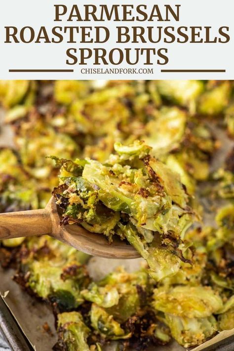 Roasted Shaved Brussel Sprouts, Parmesan Roasted Brussel Sprouts, Roasted Brussel Sprouts Recipe, Shaved Brussel Sprouts, Brussel Sprout Recipes Roasted, Sprouts Recipe, Parmesan Recipes, Roasted Brussel, Sprout Recipes