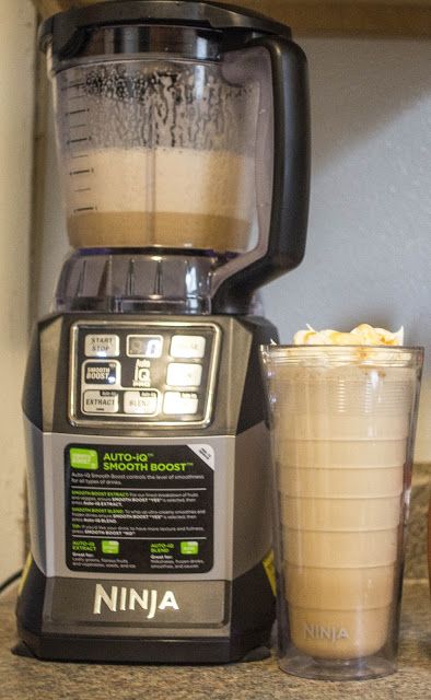 Make your Caramel Frappe at home with the #Ninja Auto IQ Smooth Boost blender #HolidayGiftGuide - Creative Little Carrie Ninja Blender Coffee Recipes, Nutribullet Blender Recipes, Ninja Twisti Recipes, Copycat Scooters Carmelicious Blender, Blender Coffee Recipes, Scooters Carmelicious Blender Recipe, Ninja Auto Iq Blender Recipes, Ninja Professional Blender Recipes, Ninja Hot Cold Blender Recipes