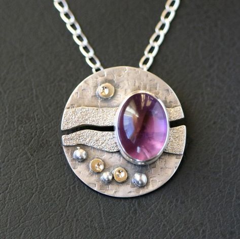 Web Hosting by Netfirms Silversmithing Jewelry, Amethyst Pendant Necklace, Handmade Silver Jewellery, Metalwork Jewelry, Amethyst Necklace Pendant, Metal Clay Jewelry, Purple Jewelry, Silver Jewelry Design, Work Jewelry