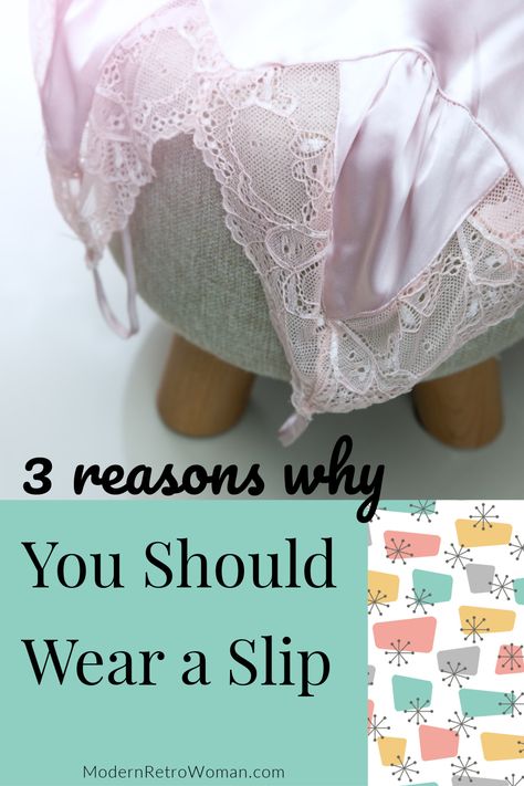 Do women even wear slips anymore?  This article highlights three reasons why you should wear a slip. Plus a bonus reason thrown in for good measure. #underdresses #classylady #HowToBeALady 1950 Fashion Women, Around The House Outfit, Wicker Outdoor Furniture, Femininity Tips, Vintage Outfits Classy, Female Hygiene, Modern Skirt, Walking In High Heels, Outdoor Furniture Patio