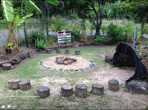 Pin 8 - A Yarning Circle/Space - a respectful space to share stories, to reconnect with the land in which we were born, to value each family's history, culture and stories, to ensure each child remains strongly connected to their family, land and community and promote greater understanding of Aboriginal and Torres Strait Islander culture and history. Yarning Circle Ideas Aboriginal, Yarning Circle Ideas Childcare, Aboriginal Childcare, Aboriginal Garden, Yarning Circle, School Outdoor Area, Aboriginal Activities, Indigenous Garden, Aboriginal Art For Kids