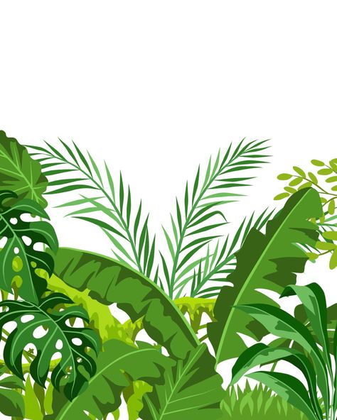 Rainforest Plants Drawing, Jungle Leaves Drawing, Jungle Plants Drawing, Jungle Vbs, Rainforest Plants, Jungle Art, Leaf Drawing, Forest Painting, Plant Drawing