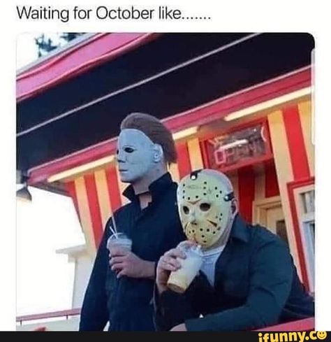 Waiting for October like ....... – popular memes on the site iFunny.co #seasons #animalsnature #waiting #october #pic Carnaval Mask, Mask Horror, Fall Memes, Horror Movies Funny, Halloween Memes, Horror Movie Icons, Funny Horror, Movie Memes, Horror Movie Characters