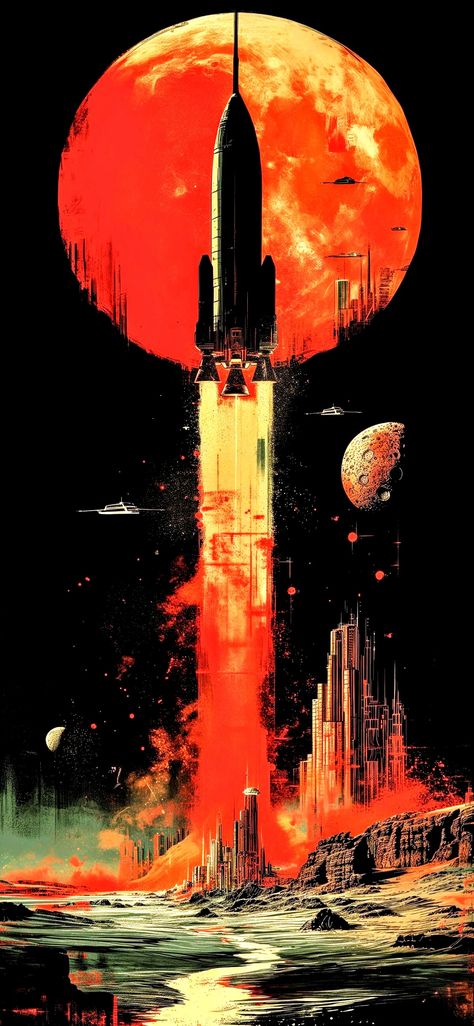 Nuclear Art, Aesthetic Art Gallery, Scifi Artwork, Simplistic Wallpaper, Dark Fantasy Artwork, Scifi Fantasy Art, Sf Art, Cocoppa Wallpaper, Cool Backgrounds Wallpapers