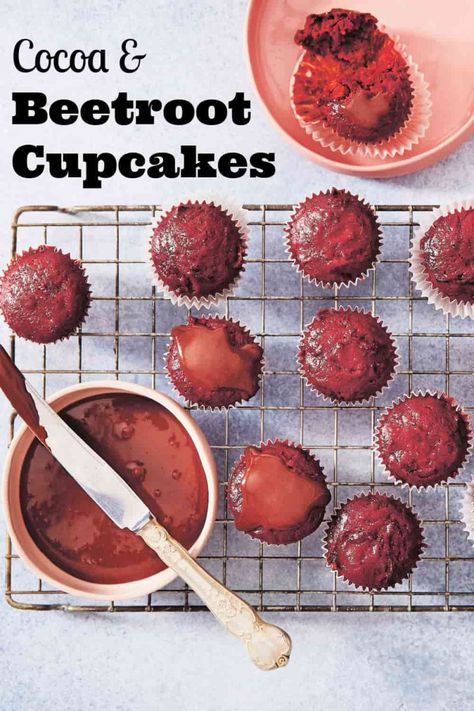 A delicious recipe for Gluten-free cacao and beetroot cupcakes from the new cookbook, Snack Power by Tiffiny Hall. #beetroot #beets #glutenfreerecipes Pb Desserts, Beet Cupcakes, Paleo Recipes Snacks, Friends Recipes, High Protein Desserts, Cupcakes Recipes, Gluten Free Cupcakes, Vegetarian Desserts, Filling Snacks