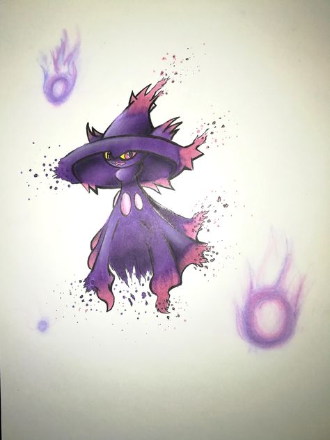 Mismagius Tattoo, Mismagius Art, Pokemon Tattoo Ideas, Ghost Type Pokemon, Ghost Type, Last Halloween, Pokemon Tattoo, Type Pokemon, Leg Tattoo