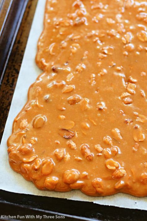 Sees Candy Peanut Brittle Recipe, Martha Stewart Peanut Brittle, Peanut Brittle With Raw Peanuts Recipe, Salted Caramel Peanut Brittle, Easy Peanut Brittle Recipe Simple, Buttery Peanut Brittle Recipe, Microwave Candy Recipes Holidays, See’s Peanut Brittle Recipe, Georgia Browns Recipe 12 Tomatoes