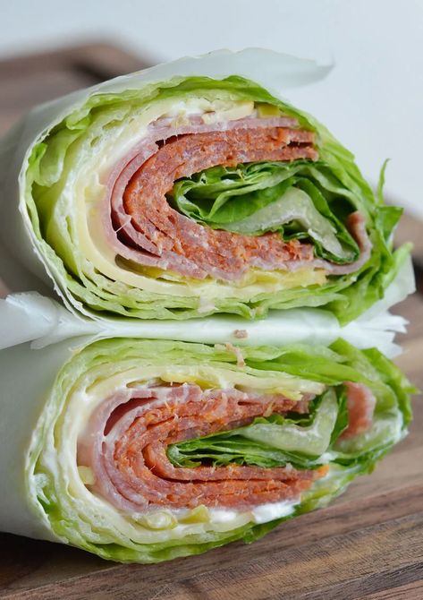 Easy Keto Italian Lettuce Wrap - The Best Keto Recipes Easy Low Carb Lunches, Wraps Recipes Easy, Buffalo Chicken Lettuce Wraps, The Best Keto Recipes, Best Keto Recipes, Low Carb Wraps, Breakfast Low Carb, Lettuce Wrap Recipes, Lettuce Wrap