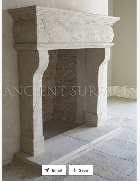 Long Thoughts, French Fireplace, Candles In Fireplace, Limestone Fireplace, Concrete Fireplace, White Fireplace, Farmhouse Fireplace, Antique Fireplace, Corner Fireplace