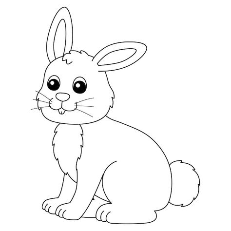 Vector rabbit coloring page isolated for... | Premium Vector #Freepik #vector #hare #cute-bunny #colouring #color-book Rabbit Colouring Pages, Rabbit Coloring Pages, Rabbit Coloring, Easter Coloring Sheets, Easter Symbols, Easter Egg Coloring Pages, Rabbit Colors, Easter Coloring, Bunny Coloring Pages