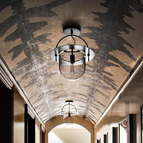 Porter Teleo on Instagram: "Talk about high drama! The combination of the barrel ceiling and our hand painted Ink Blots wallcovering is just too good! Moody and mysterious, while also feeling warm and serene. Thank @charlescohendesigns for using our paper is such a wonderful way!" Porter Teleo, Barrel Ceiling, Ink Blot, Talk About, Wall Coverings, Barrel, Porter, Drama, Ceiling