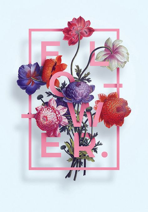 Floral Posters Series by Aleksandr Gusakov - floral posters that include typography. Very beautiful. #design #typography www.agencyattorneys.com Poster Grafico, Flower Text, Inspiration Typographie, Floral Graphic Design, Typographie Inspiration, Floral Typography, Desain Editorial, Fleur Design, Illustration Blume