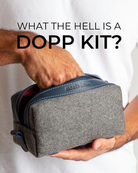 What the Hell is a Dopp Kit? A dopp kit is a term that is particularly used in North America to describe a product used to carry essential grooming items when travelling. In simpler terms, a dopp kit is a synonym for a toiletry bag. Learn about the history of Dopp Kits in our blog Mens Dopp Kit, Leather Bag Pattern, Everyday Tote Bag, What The Hell, Toiletry Kit, Organizer Bag, Dopp Kit, Everyday Tote, Essential Items