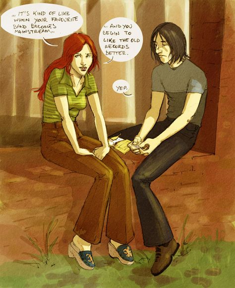 Lily And Severus, Young Severus Snape, Severus Snape Lily Evans, Young Snape, Severus Snape Art, Snape And Lily, Professor Severus Snape, Devil You Know, Snape Harry Potter