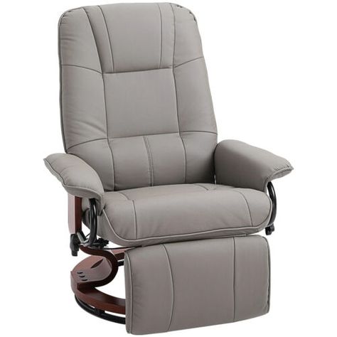 https://amfurniture.co.uk/ Find many great new & used options and get the best deals for Manual Recliner Chair Armchair Sofa with Faux Leather Upholstered Wooden Base at the best online prices at eBay! Free delivery for many products! Rv Recliners, Manual Recliner Chair, Leather Recliner Chair, Swivel Recliner, Reclining Armchair, Seat Design, Leather Recliner, Swivel Armchair, Grey Chair