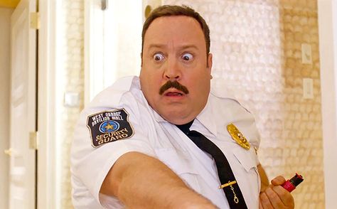 In the sequel to 2009′s mall cop comedy, the well-intentioned Paul Blart is fleeing Burlington Mall for Las Vegas: http://insidemovies.ew.com/2014/11/13/paul-blart-mall-cop-2-trailer/ Movie Fancy Dress, Paul Blart, Paul Blart Mall Cop, Top 10 Actors, Slapstick Humor, Bad Movies, Mall Cop, Kevin James, Worst Movies