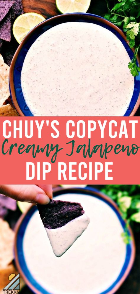 Jalepeno Ranch Dip, Chuys Creamy Jalapeno Dip, Dips Easy, Jalapeño Ranch Dip, Jalapeno Dip Recipes, Creamy Jalapeno Dip, Jalapeno Dip, Creamy Jalapeno, Jalapeno Recipes