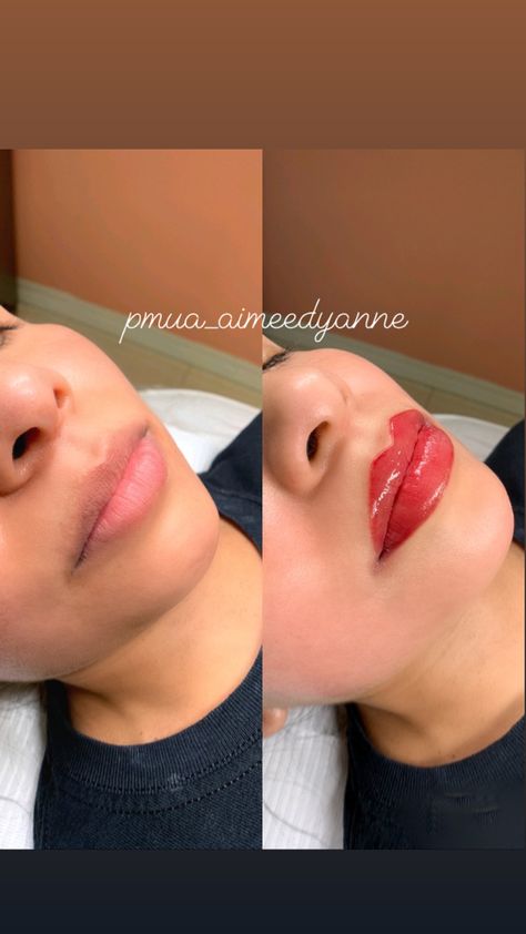 I LOVE a good lip transformation!😍 Lip Blush BENEFITS👄: •Fuller looking lips. •Enhanced symmetry. •Correction of uneven pigmentation. •Long lasting color! To book an appt CALL Clairebrows or click the online link in our bio’s! Feel free to DM us for more info! 💖 Lip Blushing Benefits, Lip Blush Training, Lip Blushing Tattoo Healing Stages, Lip Blush Neutralization, Lip Blush Tattoo Before And After, Lip Blushing, Lip Blush, I Love A, Love A