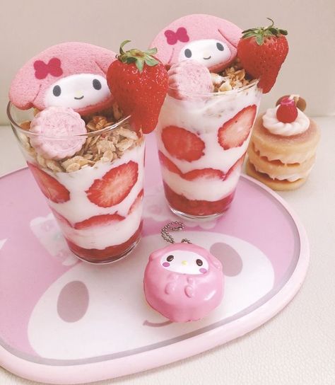 Cutecore Food, Coquette Kitten, Candy Costumes, Kawaii Cooking, Cute Baking, Pretty Dessert, Cute Snacks, Japanese Dessert, Kawaii Food