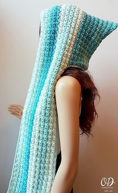 Faerie Mist Hooded Scarf Oombawka Design Crochet Crochet Hooded Scarf Pattern Free, Crochet Hooded Scarf Pattern, Hooded Scarf Pattern, Caron Cakes, Crochet Hooded Scarf, Crochet Hood, Crochet Scarf Pattern Free, Basic Stitches, Free Scarf