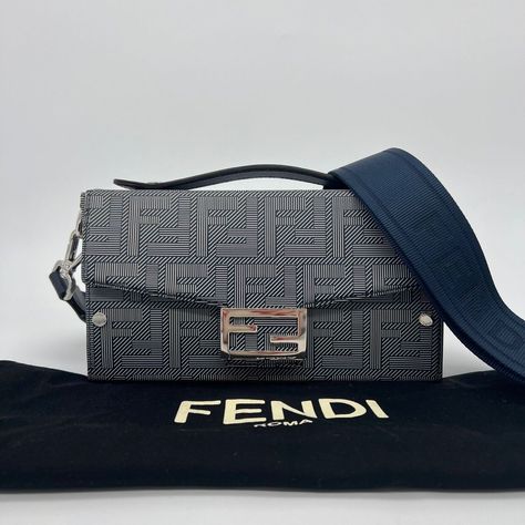 Fendi Soft Trunk Shadow Baguette Bag | eBay Fendi Baguette Soft Trunk, Silver Fendi Baguette, Fendi Vintage Baguette, Fendi Shoulder Bag Vintage, Fendi Fendigraphy Bag, Baguette Bag, Fendi