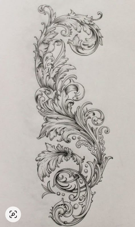 Filigree Tattoo Designs, Baroque Tattoo, Minimalistic Tattoo Ideas, Filigree Tattoo, Minimalistic Tattoo, Bijoux Art Nouveau, Ornamental Design, Baroque Ornament, Ornament Drawing