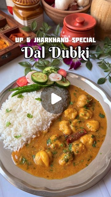 104K views · 2.8K likes | Foodklick on Instagram: "✨ Dal Dubki ✨  Whenever you want a break from veggies, prepare this deliciously tasty Dal dubki recipe made out of lentils. This is a speciality from Jharkhand and some parts of UP.  Ingredients: 1/2 cup chana dal (soaked) 1/4 cup Masoor Dal (soaked) 1/2 cup-urad dal (soaked) 1tbsp -chopped ginger- green chilli 1-2 dry red chillies 1tsp -Turmeric powder 1tsp- coriander powder 1tsp -red chilli powder 1tsp -garam masala powder 1/2tsp -cumin seed 1/2tsp- methi seeds 1 pinch Hing to taste Salt 2 -whole red chilli 1 onion chopped 1 Tomato grated 2-3 whole Garlic 2tsp- oil 2 glass-water . . . #dal #dubki #chawal #rice #salad #soulfood #thali #reels #reelitfeelit #foodreels #jharkhand #bihari #up #food #biharifood #indianfood #tasty #desikhana #d Urad Dal Recipes, Chana Recipe, Methi Seeds, North Indian Recipes, Chana Dal, Urad Dal, Dal Recipe, Rice Salad, Turmeric Powder