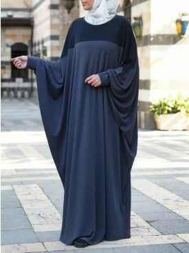 There are all sorts of items of dress which are worn by Muslim women, and these vary all over the world. Sharia (Islamic law) does not require women to wear a burqa (Arab.:بُرقع‎; Persian: پرده ;Urdu: also known as chadri or paranja in Central Asia; transliterated burkha, bourkha, burka or burqu') is an enveloping outer garment worn by women in some Islamic traditions to cover their bodies when in public. Burqas belong to particular areas of the world, where they are considered normal dress. Naqab Design Muslim Dubai, Islamic Clothing Women, Muslim Women Clothing, Abaya Fashion Dubai, Abaya Design, Stile Hijab, Hijab Designs, Beautiful Long Dresses, Muslim Women Fashion