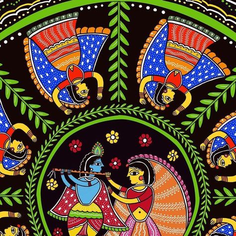 Tikuli Art, 3d Relief Art, Mithila Painting, Painted Clothing, Relief Art, Fabric Work, Hand Painted Clothing, Indian Folk Art, Madhubani Painting