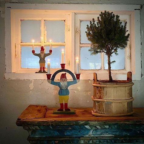 Nina Hartmann (@ninahartmannantiques) • Instagram photos and videos Nina Hartmann, Cottage Christmas, Christmas Inspiration, Scandinavian Style, Candle Sconces, Wall Lights, Christmas Decorations, Log In, Christmas Tree