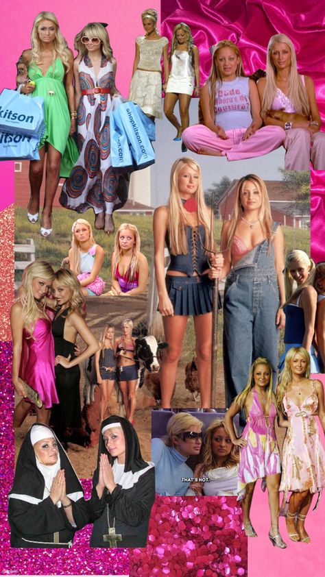 Paris And Nicole The Simple Life Costume, Paris And Nicole The Simple Life, Paris Hilton And Nicole Richie 2000s, Nicole Richie 2000s, 2000s Collage, Paris Hilton Nicole Richie, Paris Hilton Aesthetic, Paris Hilton 2000s, Paris Hilton And Nicole Richie