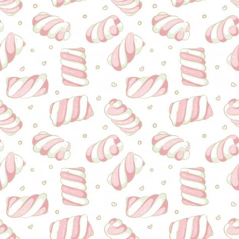 Marshmallow Illustration, Marshmallow Background, Marshmallow Drawing, Marshmallow Aesthetic, Marshmallow Wallpaper, Hot Chocolate Vector, Kids Fabric Prints, Doodle Bear, Candy Background