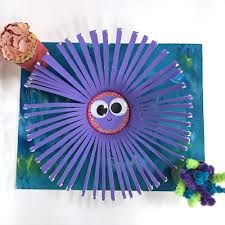 Urchin Crafts For Preschoolers, Sea Urchin Craft Preschool, Sea Urchins Craft, Sea Anemone Craft, Sea Urchin Craft, Sea Urchins Art, Worm Crafts, Ocean Theme Crafts, Craft Project Ideas