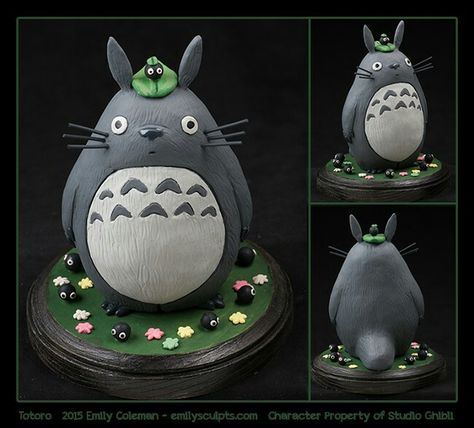 Totoro Sculpture, Apoxie Sculpt, Super Sculpey, Vinyl Wood, Polymer Clay Kawaii, Soot Sprites, Diy Xmas Gifts, Tanah Liat, My Journal