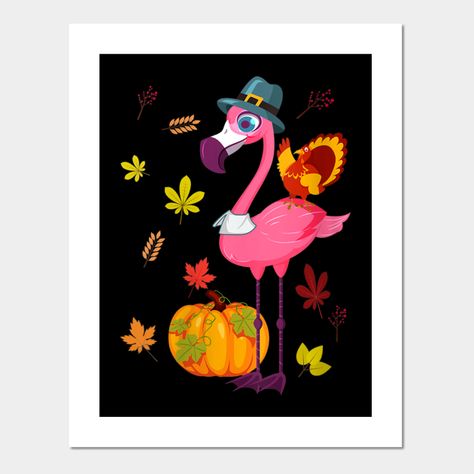 Flamingo Funny, Flamingo Pictures, Thanksgiving Poster, Flamingo Wallpaper, Funny Flamingo, Funny Sarcasm, Thanksgiving Design, Chicken Art, Cool Notebooks