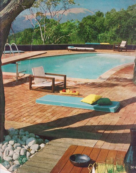 Explore barbiescanner's photos on Flickr. barbiescanner has uploaded 6197 photos to Flickr. Mid Century Pool, 50s House, Villa Pool, Event Poster Design, Resort Pools, Retro Interior, Apartment Life, Beautiful Pools, Vintage Things