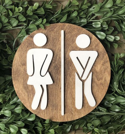 Logo Wc, Printable Bathroom Signs, Washroom Sign, Bathroom Printables, Wood Signs Home Decor, Bathroom Rules, Toilet Sign, Funny Bathroom Decor, Funny Bathroom Signs