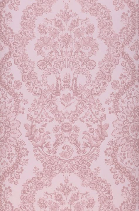 £43.69 Price per roll (per m2 £8.40), Baroque wallpaper, Carrier material: Non-woven wallpaper, Surface: Fine structure, Look: Matt, Design: Floral damask, Ships, Animals, Basic colour: Pale pink, Pattern colour: Rosewood, Characteristics: Good lightfastness, Low flammability, Strippable, Paste the wall, Wash-resistant Bedroom Ideas For Couples Boho, Pink Green Bedroom, Pink Green Bedrooms, Pink Damask Wallpaper, Bedroom Ideas Wall, Pink Geometric Wallpaper, Bed Inspiration, Baroque Wall, Royal Wallpaper