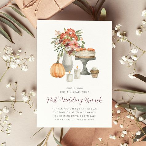 Housewarming Brunch, Autumn Brunch, Fall Post, Post Wedding Brunch Invitations, Bridal Shower Brunch Invitations, Autumn Bridal, Fall Brunch, Wedding Brunch, House Warming Invitations