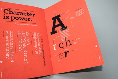 Archer // Type Specimen Booklet on Behance Type Specimen Booklet, Type Anatomy, Booklet Layout, Type Specimen Book, Company Profile Brochure, Specimen Book, Typography Book, Type Specimen, Template Brochure