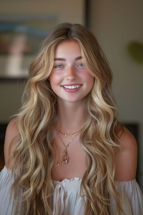 Natural Hair Style Trend 2024  #shorthairkorean #hairstylesforlonghair #hairstylesforshorthair #hairstylesbraids Cool Blonde Hair Highlights, Dirty Blonde Hair With Balayage, Hair Burnett, Blond Hair Girl, Blonde Hair Natural, Butter Blonde Hair, Natural Blonde Hair, Warm Blonde Hair, Tan Blonde