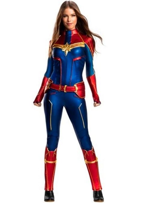 Wonder Woman. Catwoman. Ms. Marvel. There's no shortage of female superheroes you could dress up as for Halloween. If you're not an expert cosplayer but still want to look amazing in your costume this holiday, try one of these. #halloween #halloweencostume #costume Female Superhero Costumes, Kapten Marvel, Superhero Costumes Female, Captain Marvel Costume, Superhero Costumes, Full Body Costumes, Marvel Costumes, Female Superhero, Super Hero Outfits