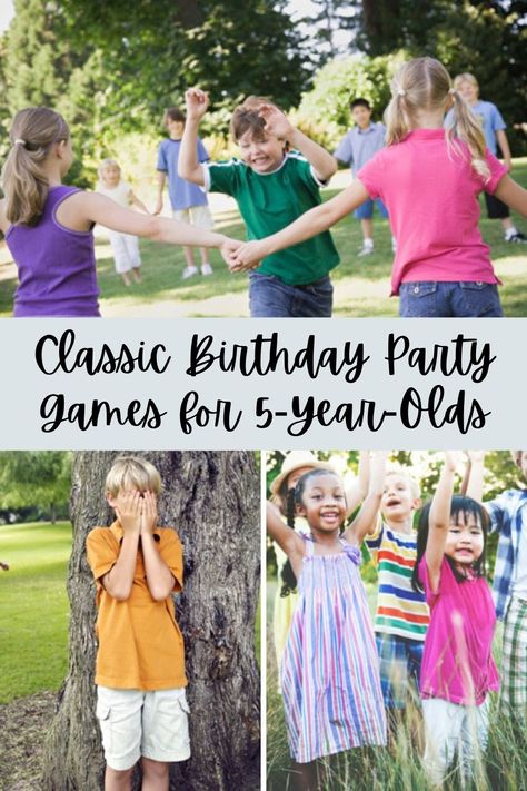 27 Best Birthday Party Games for 5-Year-Olds - Fun Party Pop 5 Year Birthday Games, Yard Games For Birthday Party, Birthday Party Games For Preschoolers, Kid Birthday Party Games Outdoor, 5 Year Birthday Party Ideas Outdoor, Party Games 5 Year, Park Party Games For Kids, Five Year Old Birthday Party Ideas, 5 Year Birthday Party Activities