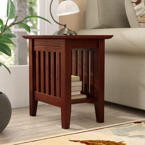 Mission Style End Tables, Mission Style Decorating, Mission Style Furniture, Nesting End Tables, Colorful Storage, End Table With Storage, Wood End Table, Wood End Tables, Mission Style