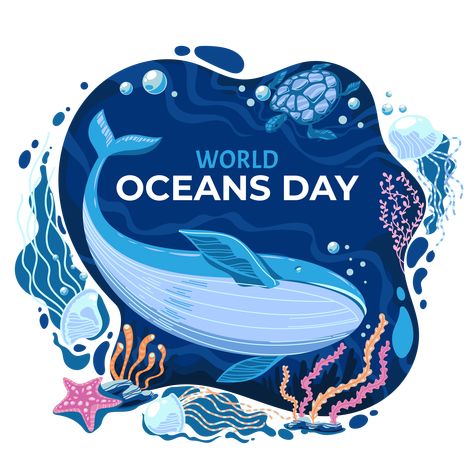 Ocean Room Decor, World Ocean Day, Hug Illustration, Save The Sharks, World Oceans Day, Ocean Illustration, Beach Clean Up, Flat World, Save Our Oceans