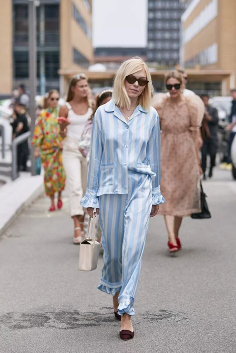 Street Style: Copenhagen Fashion Week Spring 2020 - theFashionSpot Copenhagen Fashion Week Street Style, Milan Fashion Week Spring 2020, Fashion Week Spring 2020, Pajama Fashion, Sleepwear Fashion, Homewear Fashion, Copenhagen Fashion, Copenhagen Style, Copenhagen Fashion Week