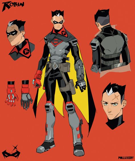 Robin Redesign, Robin Damian Wayne, Comic Design, Batman Concept, Teen Titans Fanart, Superhero Villains, Univers Dc, Batman Artwork, Dc Comics Artwork