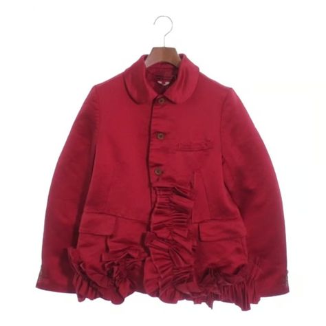 Short vest Comme Des Garcons Red size S International in Polyester - 26403112 Comme Des Garcons Jacket, Women Jackets, Short Vest, Red S, Casual Jackets, Consignment Stores, Red Jacket, Comme Des Garcons, Casual Jacket