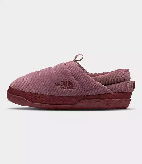 Women’s Nuptse Corduroy Mules | The North Face North Face Slippers, Cold Weather Shoes, North Face Nuptse, Comfy Slippers, Moccasins Slippers, Camping Backpack, Knitted Slippers, Base Camp, Women's Slippers