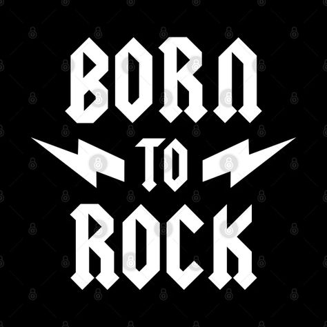 Rock Clipart, Three Esta, Born To Rock, Music Birthday Party, End Roll, Rock Tshirt, Rock Tattoo, Music Birthday, 3d Motion